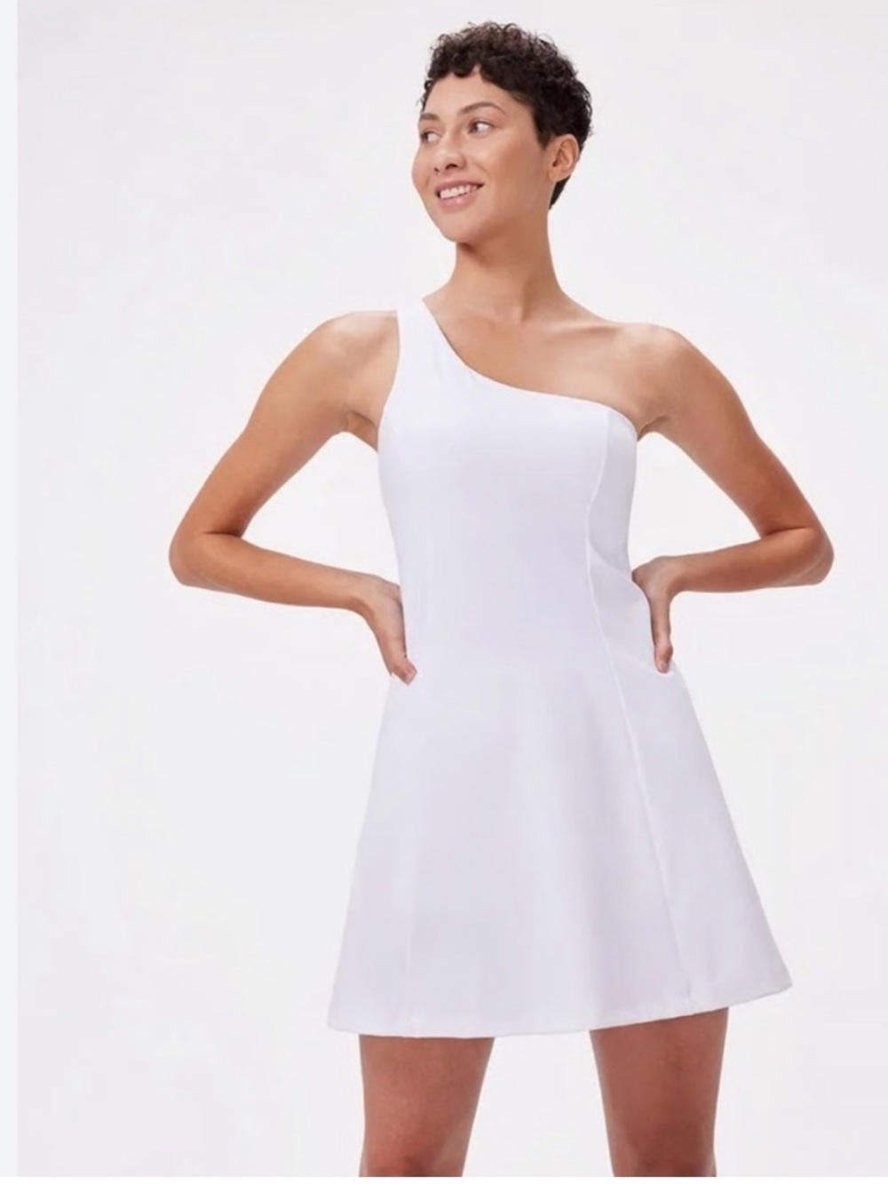 Outdoor Voices One-Shoulder Workout dress